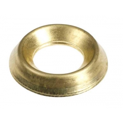 14g SOLID BRASS SCREW CUP WASHER SURFACE MOUNTED FOR COUNTERSUNK CSK SCREWS 