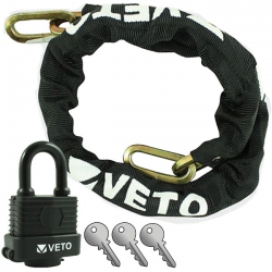 Veto 8mm x 1M Security Chain & 40mm Weatherproof Padlock