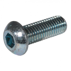M6 x 18 Socket Button Screw, High Tensile Grade 10.9 Bright Zinc Plated, ISO 7380
